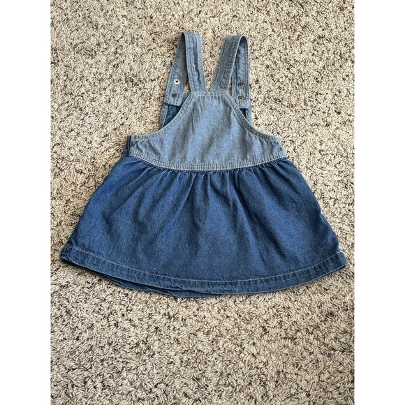 Vintage Y2K Tommy Hilfiger Denim Overalls Dress Jumper 24 Months - Picture 9 of 9